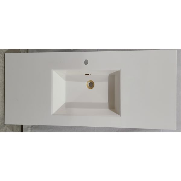 VANITY PVC (?) TOP WITH SINK - 18 3/4 X 48 1/4 INCH