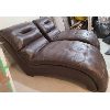 Image 3 : LOT OF 2 - MATCHING LEATHER LOUNGERS - 5 FOOT 5 INCH