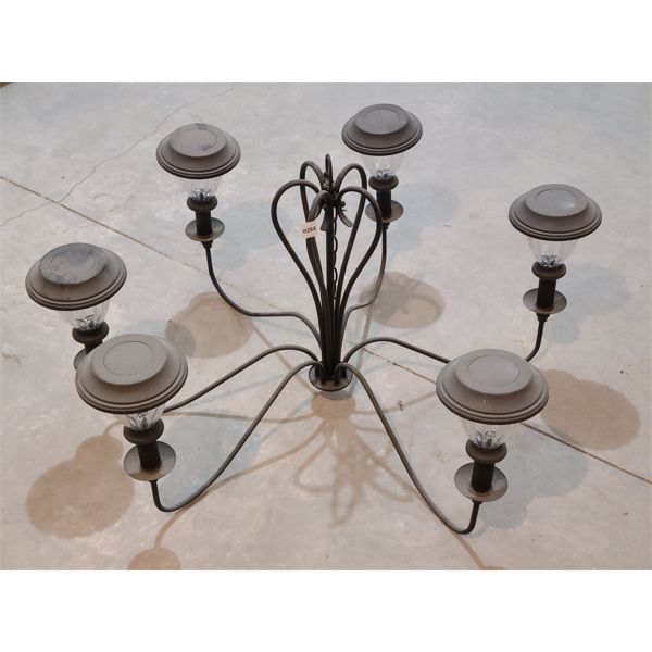 OUTDOOR SOLAR CHANDELIER - 6 LIGHTS 