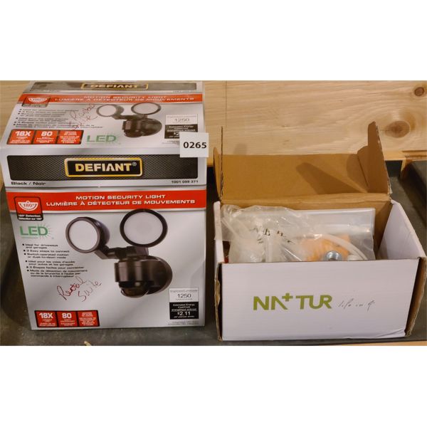 JOB LOT - DEFIENT MOTION SENSOR LIGHT W/ ANCHORS & SCREWS 