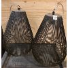 Image 1 : LOT OF 2 - METAL LANTERN STYLE PENDANT LIGHTS 