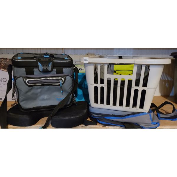 JOB LOT - COOLERS - BASKETS - SEAT CUSHION