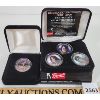 Image 1 : LOT OF 2 - COLOURIZED MICHAEL JACKSON TOKEN SET AND US BARACK OBAMA $1 COIN