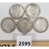 Image 2 : LOT OF 5 - CDN SILVER 50 CENT PIECES - 1910, '18, '40, '43, '45