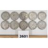 Image 2 : LOT OF 10 - CDN SILVER 25 CENT PIECES - 1899-1950