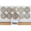 Image 2 : LOT OF 10 - CDN SILVER 25 CENT PIECES - 1902-1945