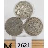 Image 1 : LOT OF 3 - HALF CROWNS - 1933, 39, 48