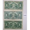 Image 2 : LOT OF 3 - 1937 CANADIAN ONE DOLLAR BILLS 