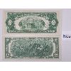 Image 2 : LOT OF 2 - 1953 US TWO DOLLAR BANKNOTE W/ RED SEAL & 1976 W/ GREEN SEAL