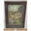 Image 1 : GARDEN LANDSCAPE FRAMED OIL ON CAVAS 