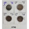 Image 1 : LOT OF 4 - CDN LARGE CENTS - 1882 x2 & 1884 x2