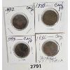 Image 1 : LOT OF 4 - CDN LARGE CENTS - 1886, 1888, 1892, & 1893