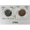 Image 1 : LOT OF 2 - CDN LARGE CENTS - 1907 & 1907H