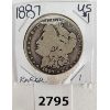 Image 2 : 1887 US MORGAN SILVER DOLLAR