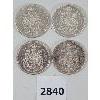 Image 1 : LOT OF 4 - CDN SILVER 50 CENT PIECES - 1960, 1961 x 2 AND 1962