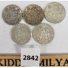 Image 1 : LOT OF 5 - CDN SILVER 50 CENT PIECES - 1942-1963