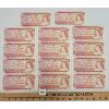 Image 1 : LOT OF 14 - 1974 CANADA $2 BANKNOTES