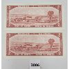 Image 2 : LOT OF 2 - CDN 1954 $2 SEQUENTIAL BANKNOTES