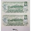 Image 2 : LOT OF 2 - CDN UNCIRCULATED 1973 SEQUENTIAL $1 BANKNOTES