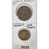 Image 1 : LOT OF 2 - MASONIC 1CENT COINS