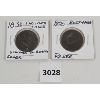 Image 1 : LOT OF 2 - CDN 1820 & 1833 TOKENS INCL BUST & HARP 