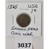 Image 1 : U.S.A. 1865 CIVIL WAR INDIAN HEAD 1CENT COIN