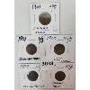 Image 1 : LOT OF 5 - U.S.A. INDIAN HEAD 1CENT COINS INCL 1875, 1888, 1901 & ETC
