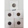 Image 2 : LOT OF 5 - U.S.A. INDIAN HEAD 1CENT COINS INCL 1875, 1888, 1901 & ETC