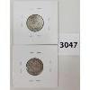 Image 2 : LOT OF 2 - U.S.A. 1887 & 1891 SEATED LIBERTY 10CENT COINS
