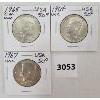 Image 1 : LOT OF 3 - U.S.A. UNCIRCULATED 50CENT PCS INCL 1964, 1965 & 1967