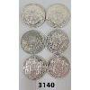 Image 1 : LOT OF 6 - CDN 50 CENT SILVER COINS 