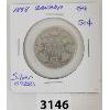 Image 1 : 1898 CDN 50 CENT .925 SILVER COIN 