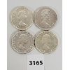 Image 2 : LOT OF 4 - CDN SILVER DOLLARS - 1961, 63, 64 & 65