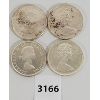 Image 2 : LOT OF 4 - CDN SILVER DOLLARS - 1963, 64, 65 & 66