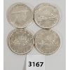 Image 1 : LOT OF 4 - CDN SILVER DOLLARS - 1965 x 3 & 1967