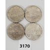 Image 1 : LOT OF 4 - CDN SILVER DOLLARS - 1935, 36, 37 & 39