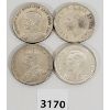 Image 2 : LOT OF 4 - CDN SILVER DOLLARS - 1935, 36, 37 & 39