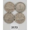 Image 1 : LOT OF 4 - CDN SILVER DOLLARS - 1935, 36, 39 & 46