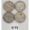 Image 2 : LOT OF 4 - CDN SILVER DOLLARS - 1935, 36, 39 & 46