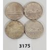 Image 1 : LOT OF 4 - CDN SILVER DOLLARS - 1935, 36, 37 & 39