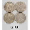 Image 2 : LOT OF 4 - CDN SILVER DOLLARS - 1935, 36, 37 & 39