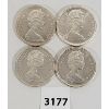 Image 2 : LOT OF 4 - CDN SILVER DOLLARS - 1965 x 2, 1967 x2