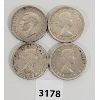 Image 2 : LOT OF 4 - CDN SILVER DOLLARS - 1952, 53, 54 & 55