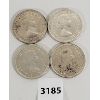 Image 2 : LOT OF 4 - CDN SILVER DOLLARS - 1953, 57, 58 & 59