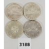 Image 1 : LOT OF 4 - CDN SILVER DOLLARS - 1963, 64, 65 & 66