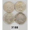 Image 2 : LOT OF 4 - CDN SILVER DOLLARS - 1963, 64, 65 & 66