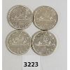 Image 1 : LOT OF 4 - CDN SILVER DOLLARS - 1960, '61, '62 & '63