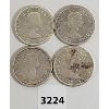 Image 2 : LOT OF 4 - CDN SILVER DOLLARS - 1961, '62, '63 & '64