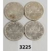 Image 1 : LOT OF 4 - 1965 CDN SILVER DOLLARS 