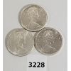 Image 2 : LOT OF 3 - CDN SILVER DOLLARS - 1967